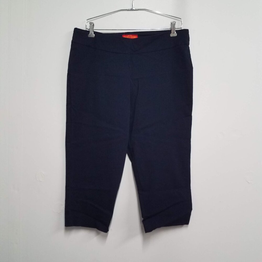 Krazy Larry Pull On Pants Blue Womens 16 Made in USA Nylon Rayon